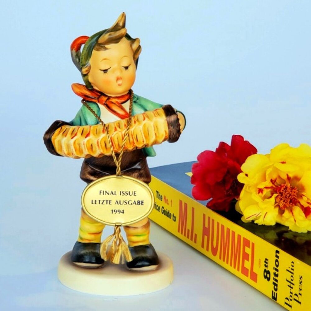 Hummel Figurine -TMK 7 - Number 185 - Accordion Boy - First Issue 1994